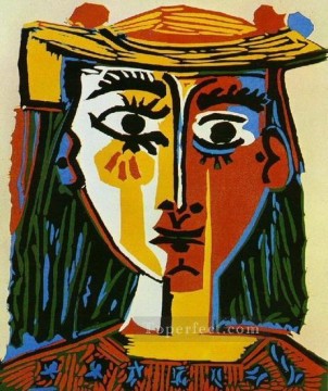 Femme au chapeau 1935 Cubism Oil Paintings